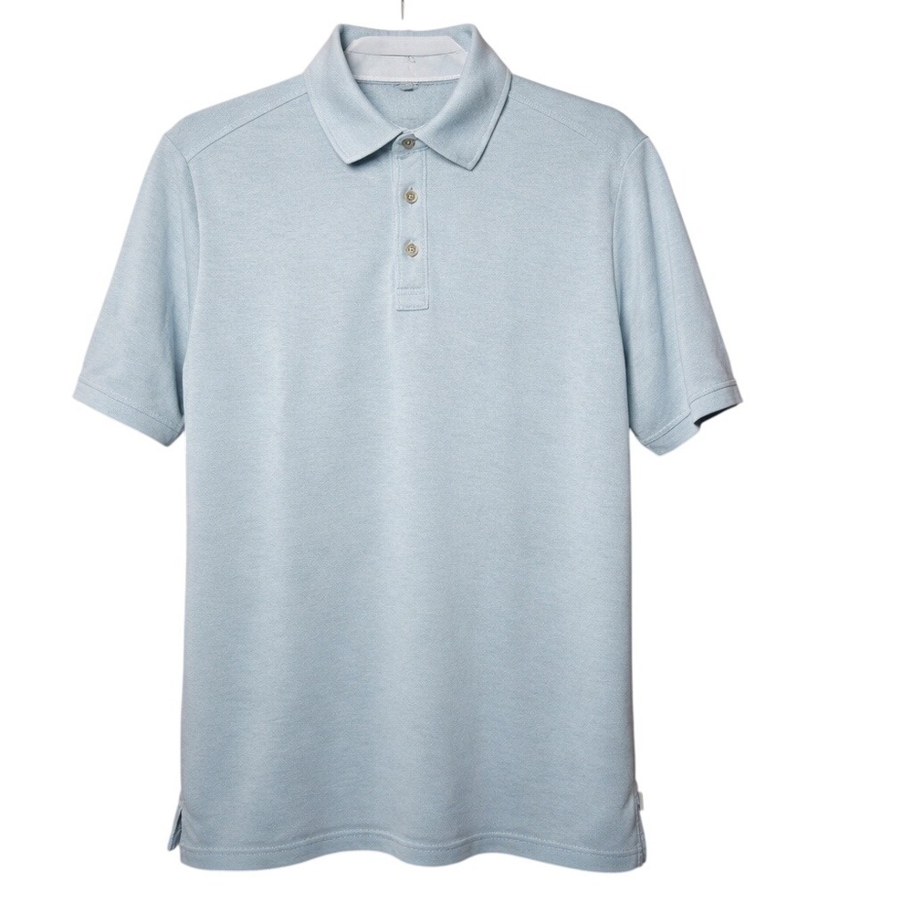 Tommy‎ Bahama Polo Shirt Mens Small Blue Excellent Tencel Blend Short Sleeve